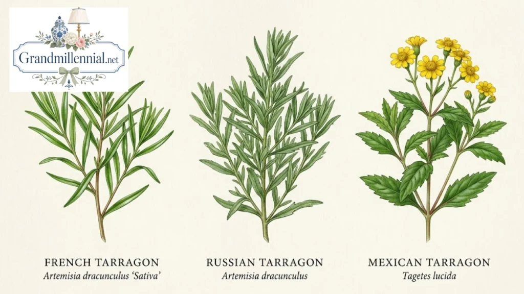 French, Russian and Mexican tarragon compared