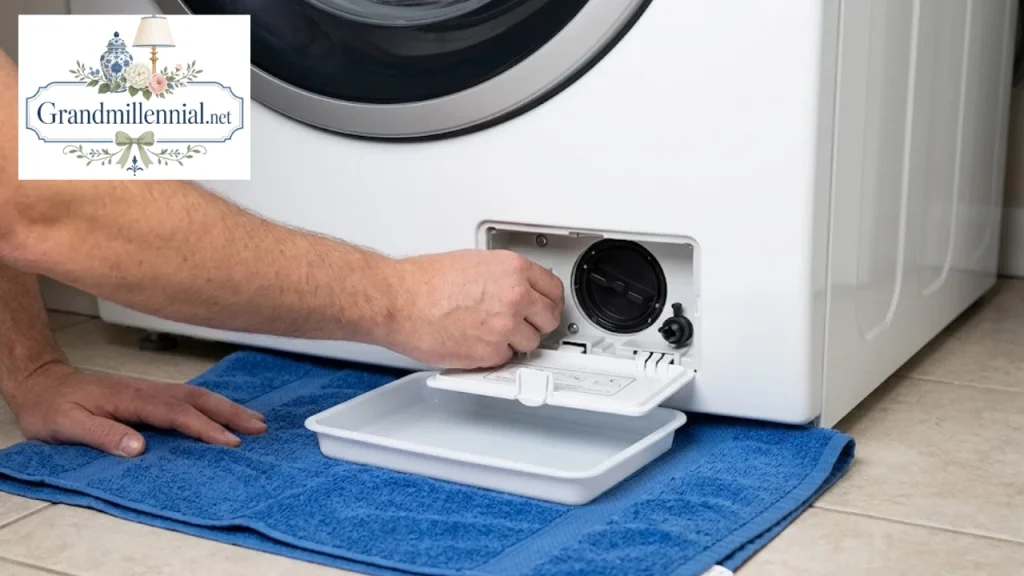 Cleaning the drain pump filter on a front-load washer